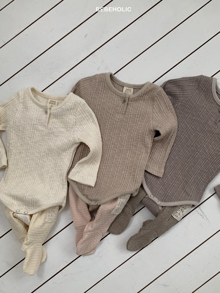 Bebe Holic - Korean Baby Fashion - #smilingbaby - Lovy Ribbed Suit - 4