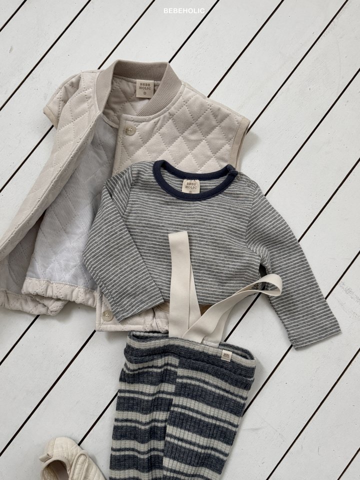 Bebe Holic - Korean Baby Fashion - #babyboutique - Cube Stripe Tee - 10