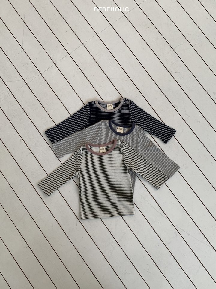 Bebe Holic - Korean Baby Fashion - #babyboutiqueclothing - Cube Stripe Tee - 12