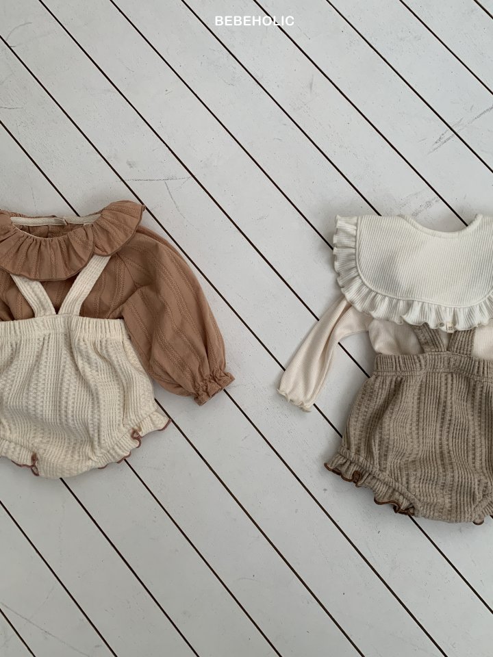 Bebe Holic - Korean Baby Fashion - #babyboutiqueclothing - Easy Waffle Suspender Bloomers - 2