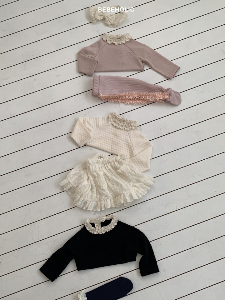 Bebe Holic - Korean Baby Fashion - #babyclothing - Clover Lace Tee - 2