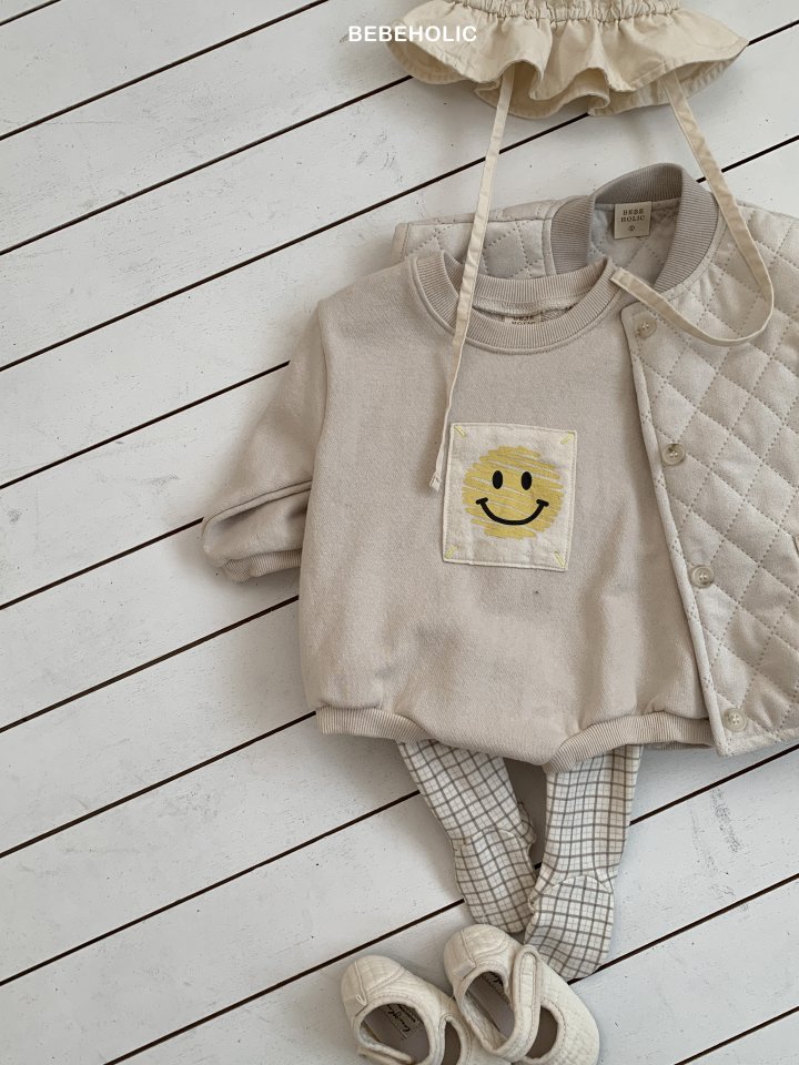 Bebe Holic - Korean Baby Fashion - #babyclothing - Smile Patch Suit - 7