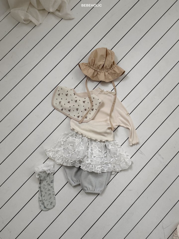 Bebe Holic - Korean Baby Fashion - #babyclothing - Bunny Ribbed Tee - 4