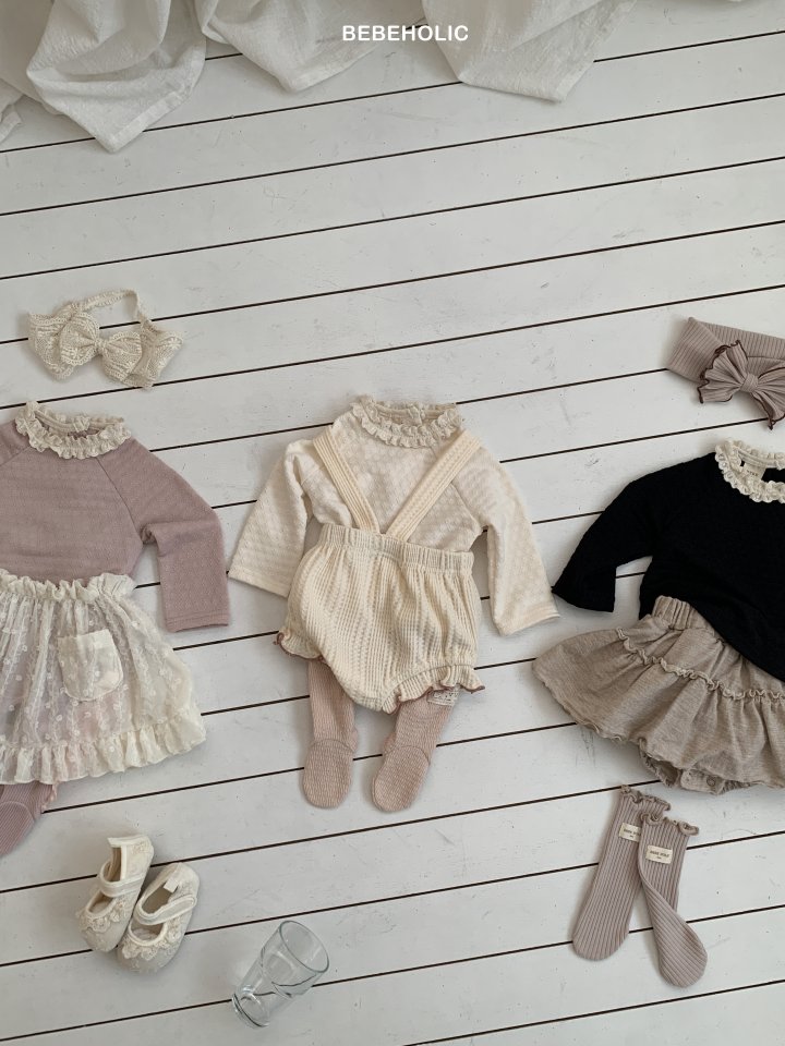 Bebe Holic - Korean Baby Fashion - #babyfashion - Clover Lace Tee - 4