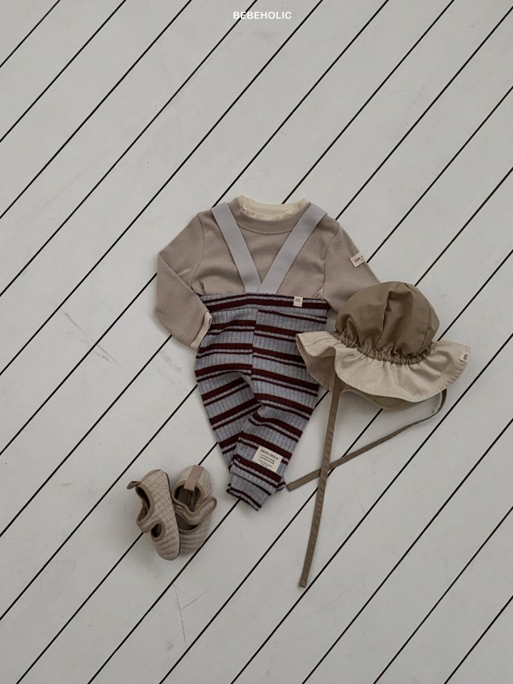 Bebe Holic - Korean Baby Fashion - #babyfever - Deli Stripe Leggings - 8