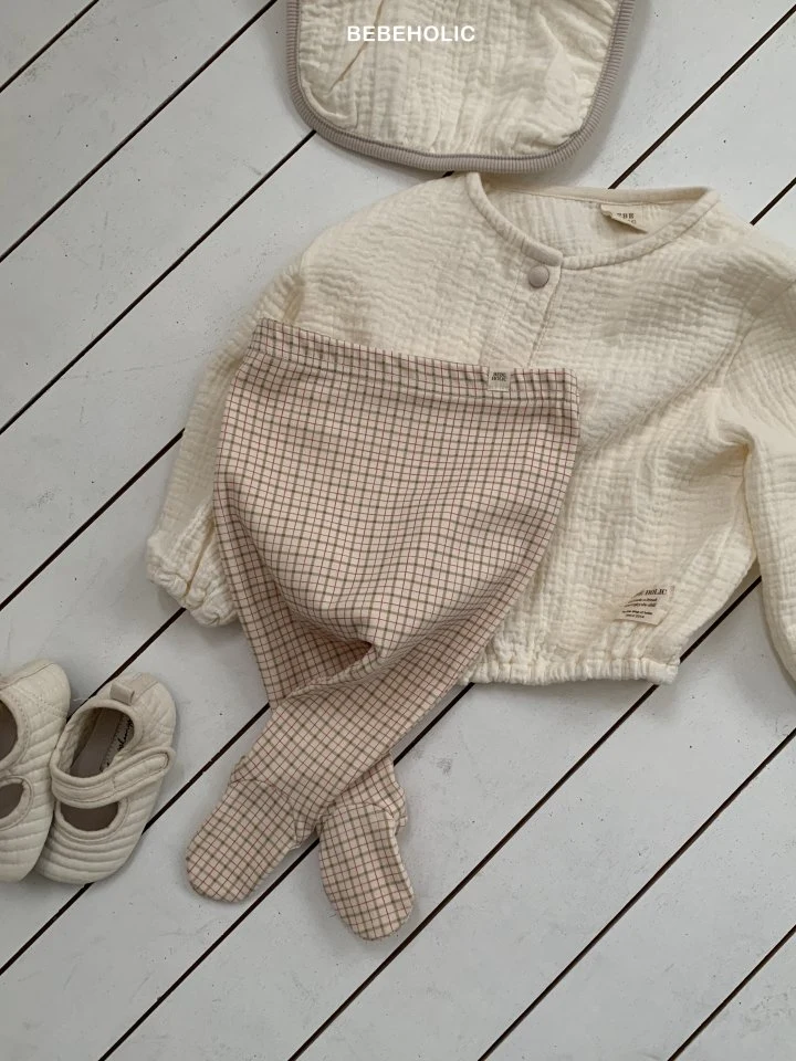 Bebe Holic - Korean Baby Fashion - #babyfever - Check Footed Leggings - 6