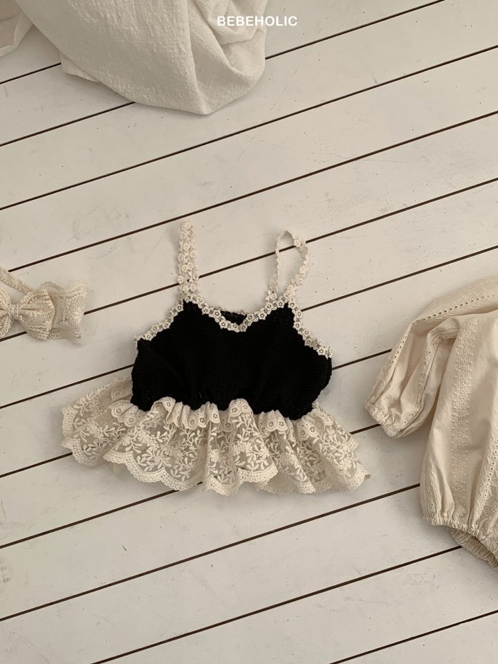 Bebe Holic - Korean Baby Fashion - #babygirlfashion - Pompom Bustier - 9