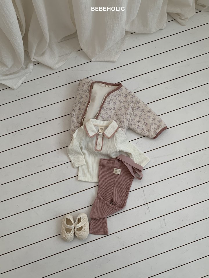 Bebe Holic - Korean Baby Fashion - #babylifestyle - Peach Lace Tee - 5