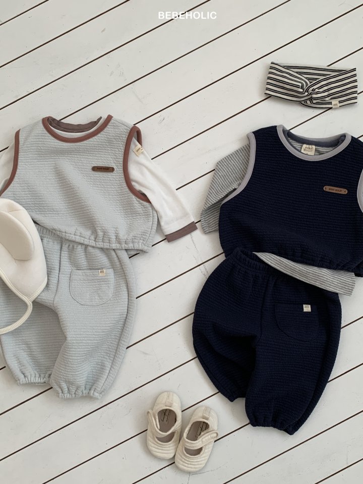 Bebe Holic - Korean Baby Fashion - #babylifestyle - Soboru Vest Set - 2