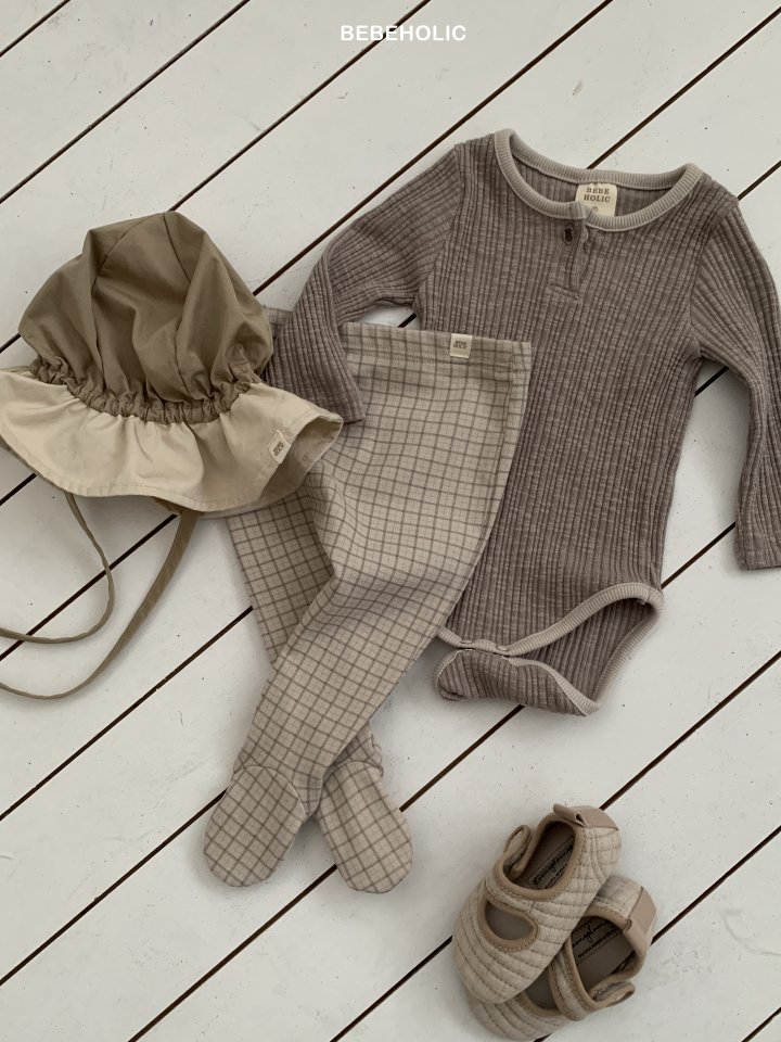 Bebe Holic - Korean Baby Fashion - #babylifestyle - Check Footed Leggings - 8