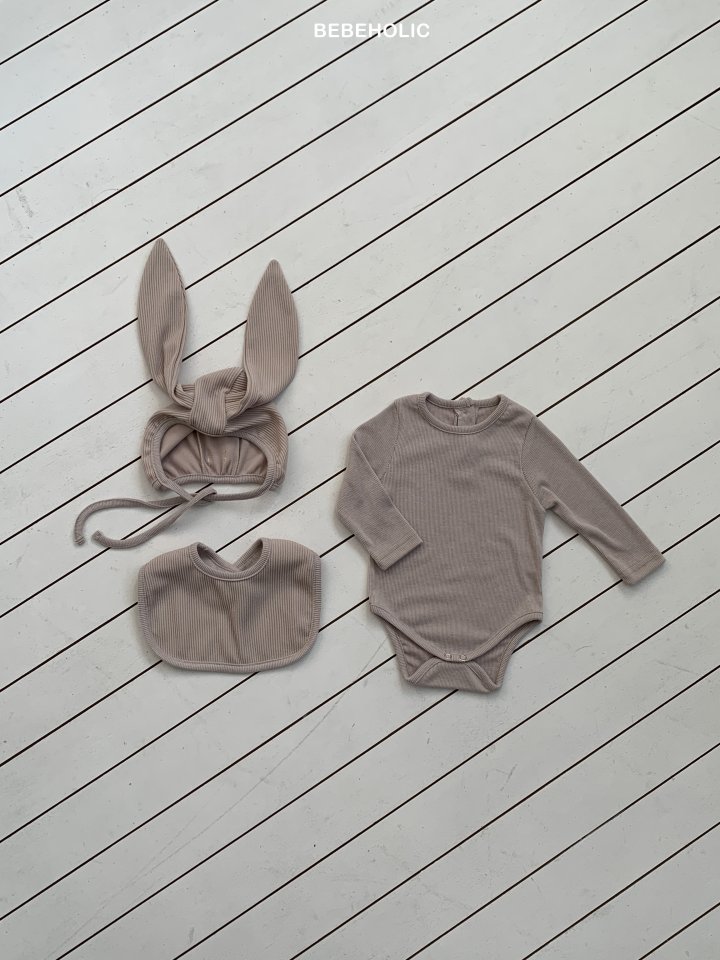 Bebe Holic - Korean Baby Fashion - #babyoninstagram - Sugar Ribbed Set (Bonnet+Suit+Cape) - 12