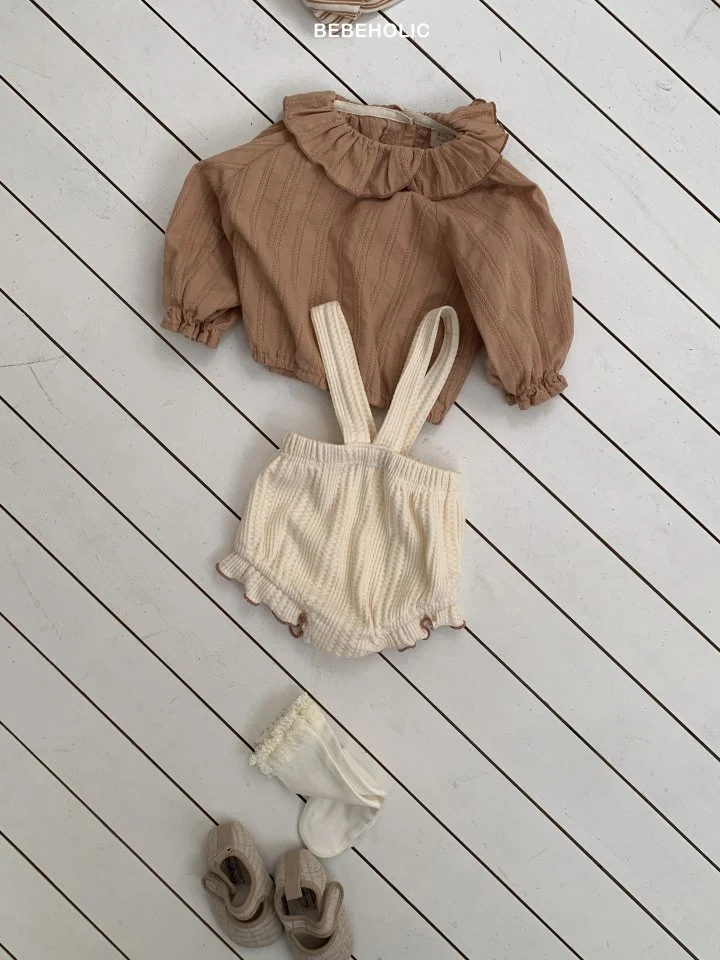 Bebe Holic - Korean Baby Fashion - #babyoninstagram - Easy Waffle Suspender Bloomers - 8