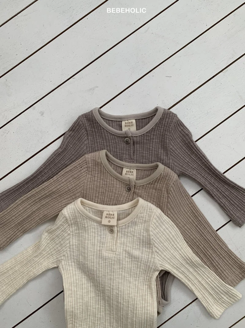 Bebe Holic - Korean Baby Fashion - #babyootd - Lovy Ribbed Suit - 12