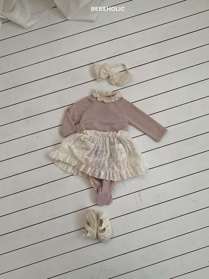 Bebe Holic - Korean Baby Fashion - #babyootd - Clover Lace Tee - 8