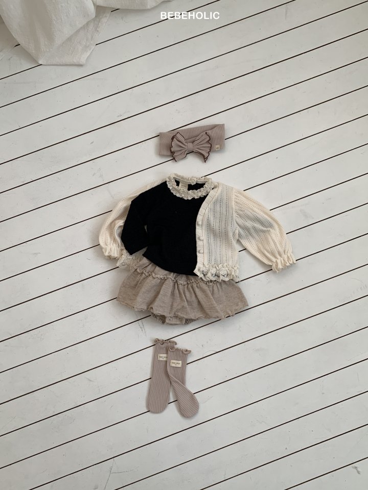 Bebe Holic - Korean Baby Fashion - #babyoutfit - Clover Lace Tee - 10
