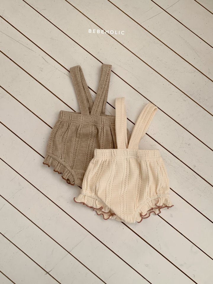 Bebe Holic - Korean Baby Fashion - #babyoutfit - Easy Waffle Suspender Bloomers - 11