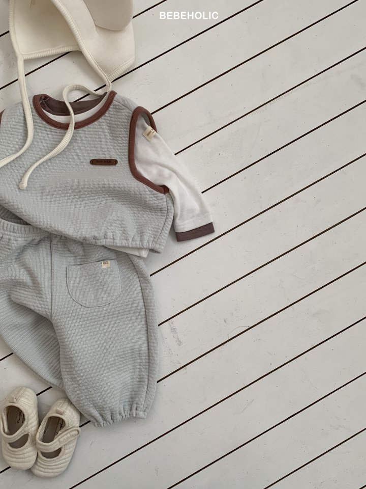 Bebe Holic - Korean Baby Fashion - #babyoutfit - Soboru Vest Set - 6