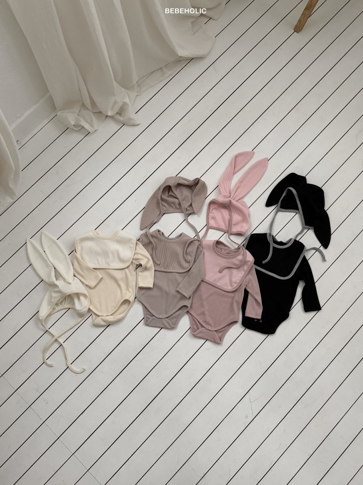 Bebe Holic - Korean Baby Fashion - #babywear - Sugar Ribbed Set (Bonnet+Suit+Cape)