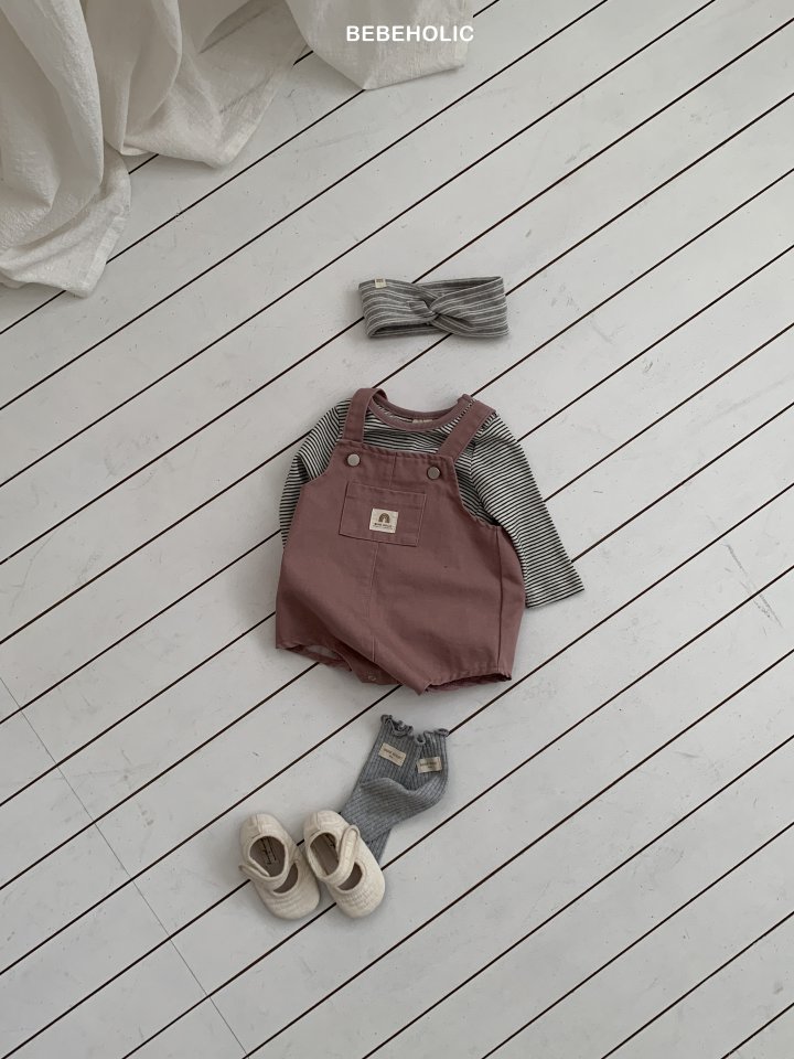 Bebe Holic - Korean Baby Fashion - #babyoutfit - Lego Suspender Suit - 4