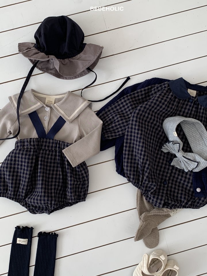 Bebe Holic - Korean Baby Fashion - #babywear - Temu Check Bloomers - 4