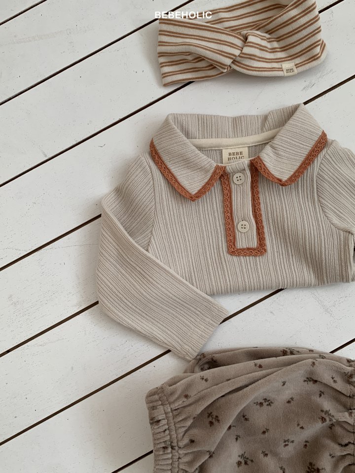 Bebe Holic - Korean Baby Fashion - #onlinebabyboutique - Peach Lace Tee - 11