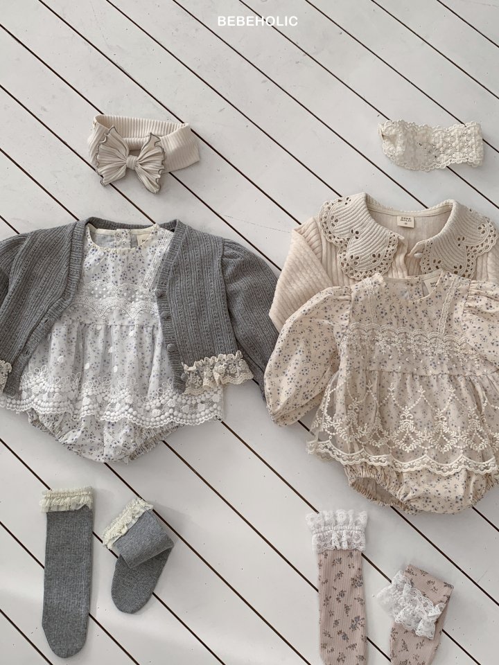 Bebe Holic - Korean Baby Fashion - #onlinebabyboutique - Rippy Lace Suit - 2