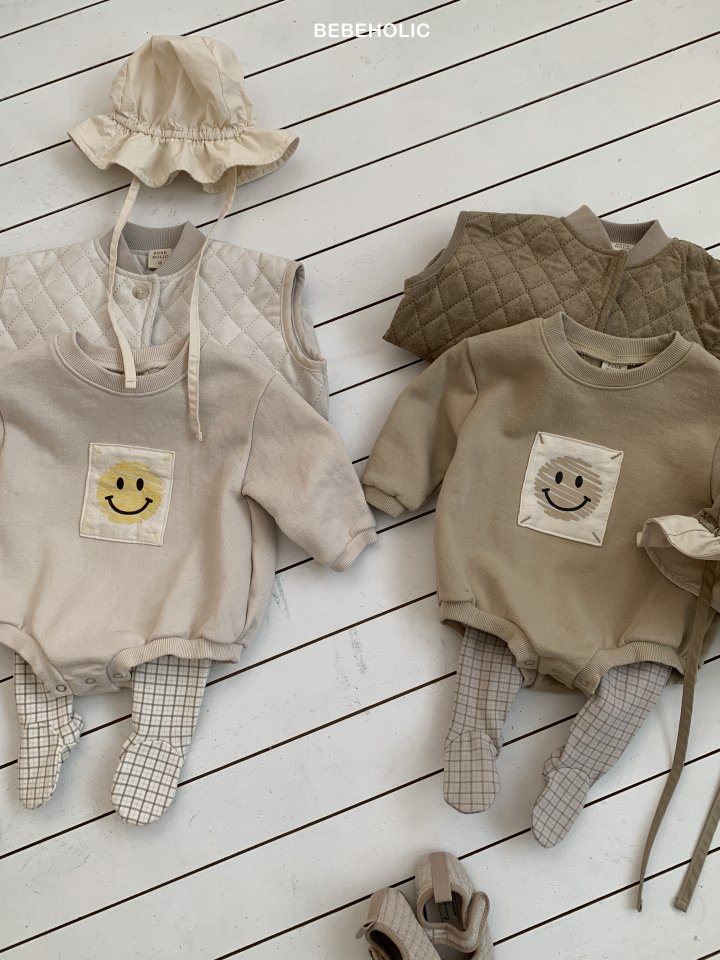 Bebe Holic - Korean Baby Fashion - #onlinebabyboutique - Smile Patch Suit - 2