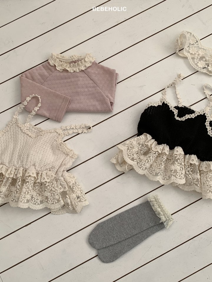 Bebe Holic - Korean Baby Fashion - #onlinebabyshop - Pompom Bustier - 2