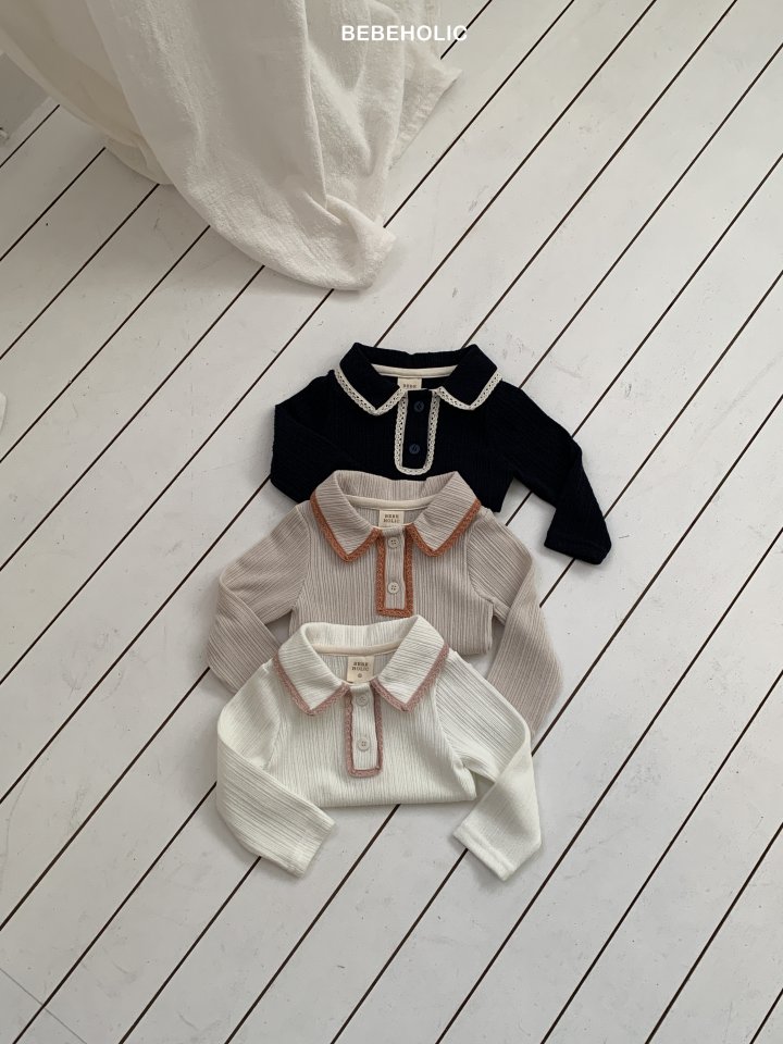 Bebe Holic - Korean Baby Fashion - #onlinebabyshop - Peach Lace Tee - 12