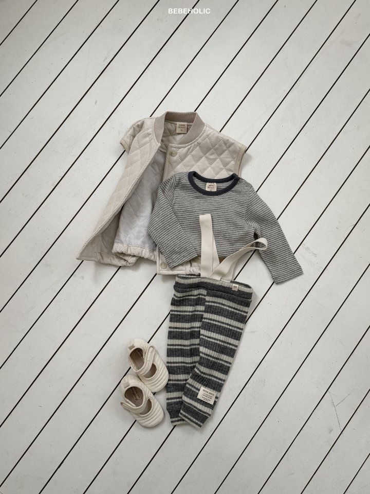 Bebe Holic - Korean Baby Fashion - #onlinebabyshop - Cube Stripe Tee - 9