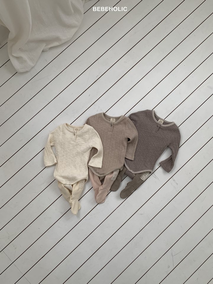 Bebe Holic - Korean Baby Fashion - #smilingbaby - Lovy Ribbed Suit - 3