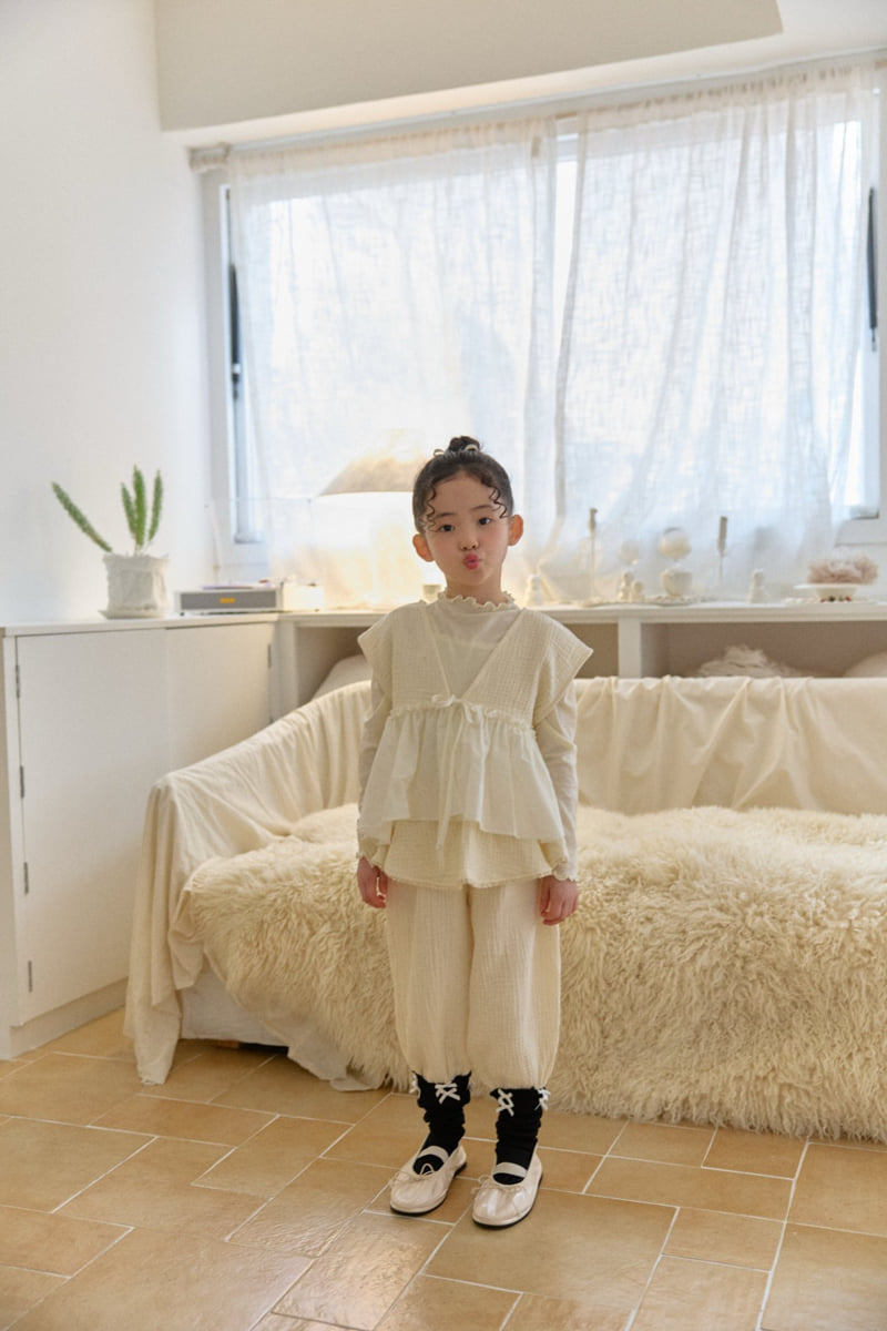 Yorle Lace Jogger Pants by Berry Berry for Child girl - view 3