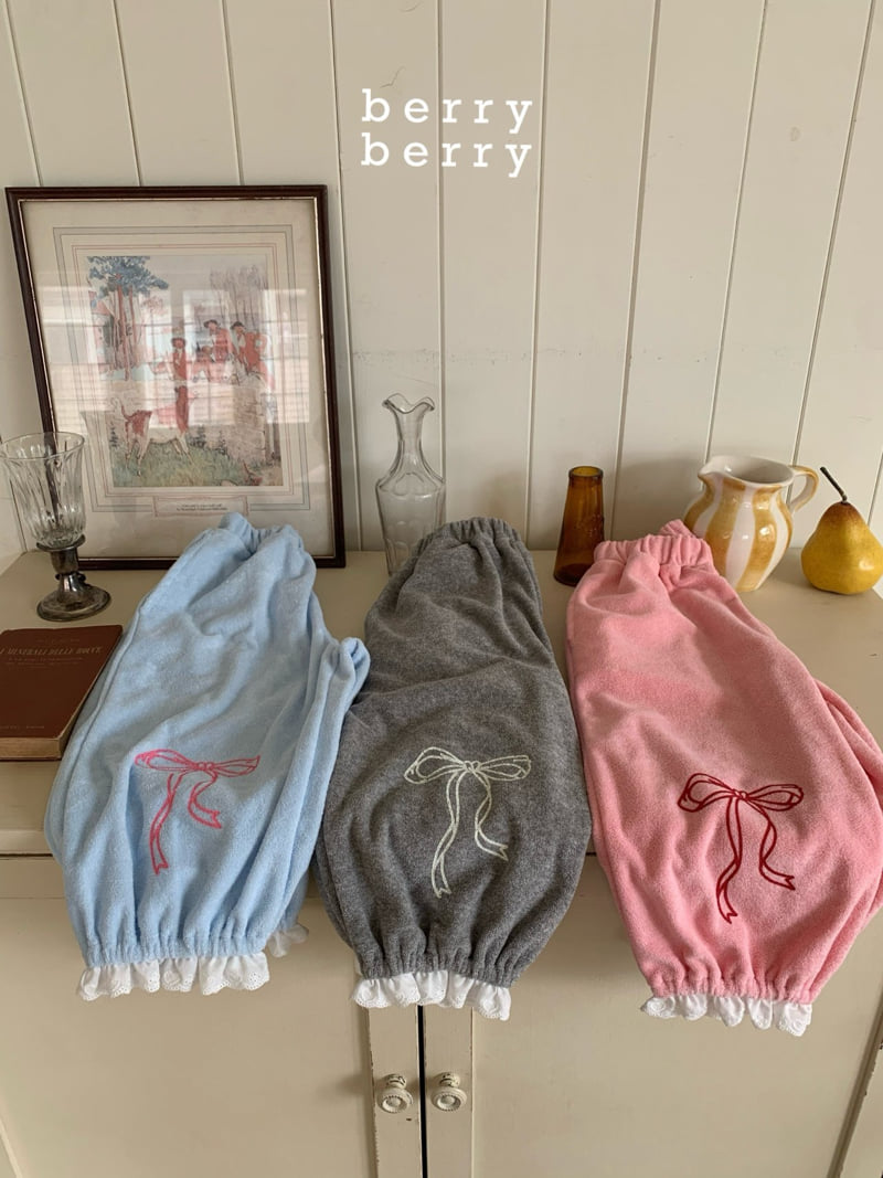 Berry Berry - Korean Children Fashion - #childofig - Terry Ribbon Jogger Pants - 12