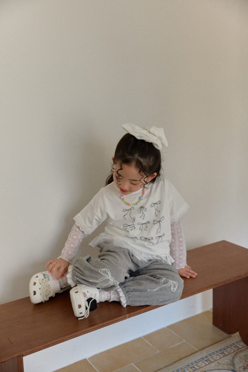 Ribbon Short Sleeve Tee by Berry Berry for Child girl - view 5