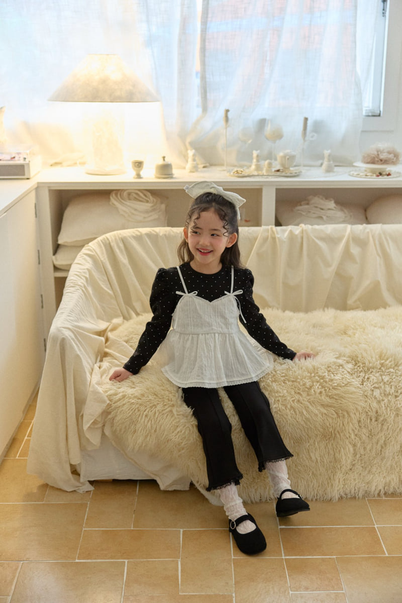 Berry Berry - Korean Children Fashion - #kidsshorts - Dot Bustier Tee - 12