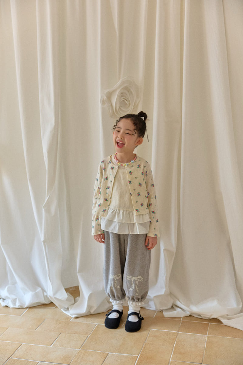 Berry Berry - Korean Children Fashion - #kidsstore - Flower Cardigan Set - 5