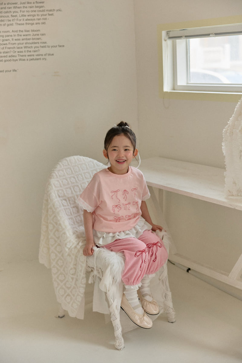 Ribbon Short Sleeve Tee by Berry Berry for Child girl - view 7