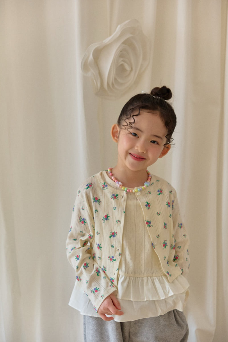 Berry Berry - Korean Children Fashion - #kidzfashiontrend - Flower Cardigan Set - 6