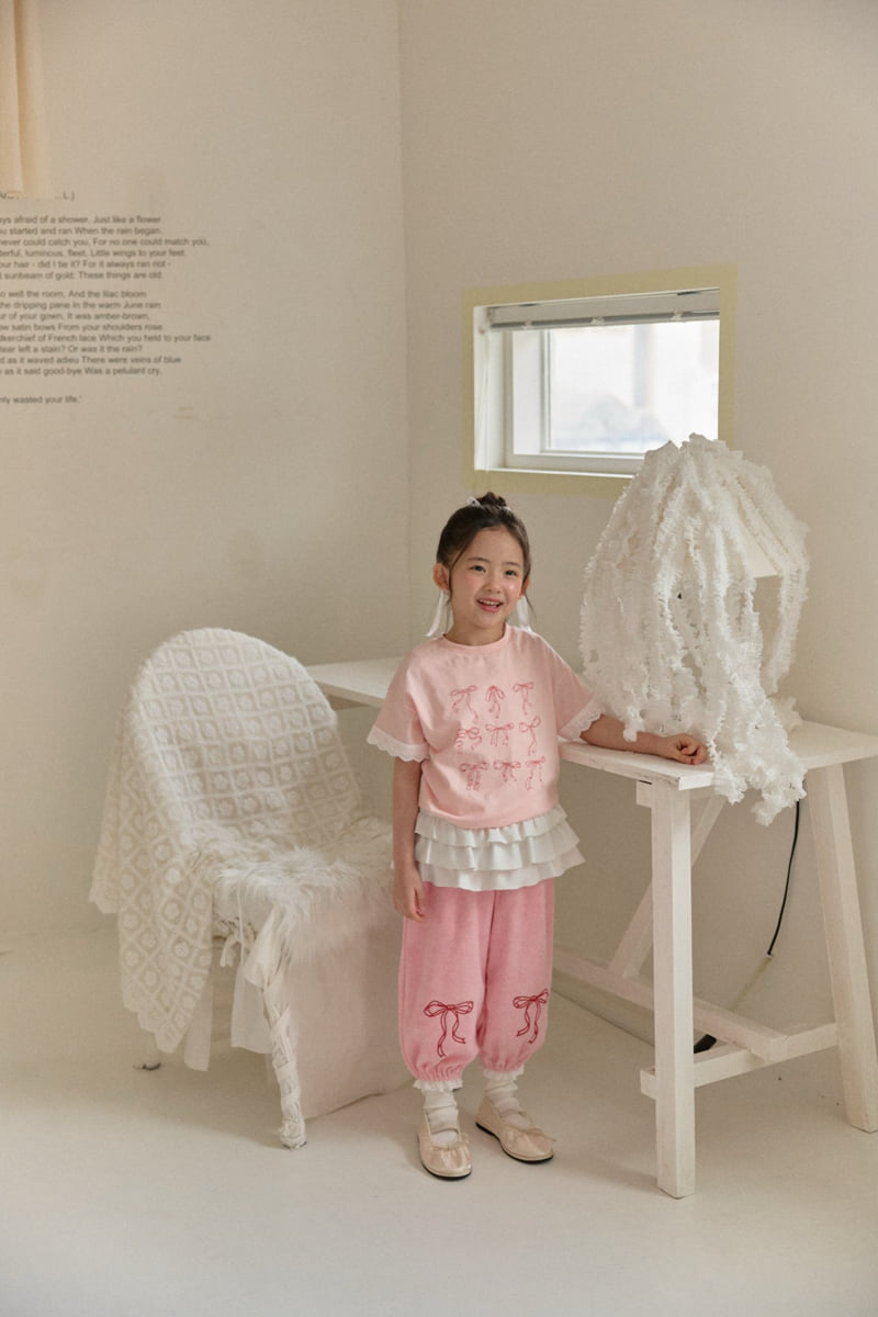 Ribbon Short Sleeve Tee by Berry Berry for Child girl - view 9