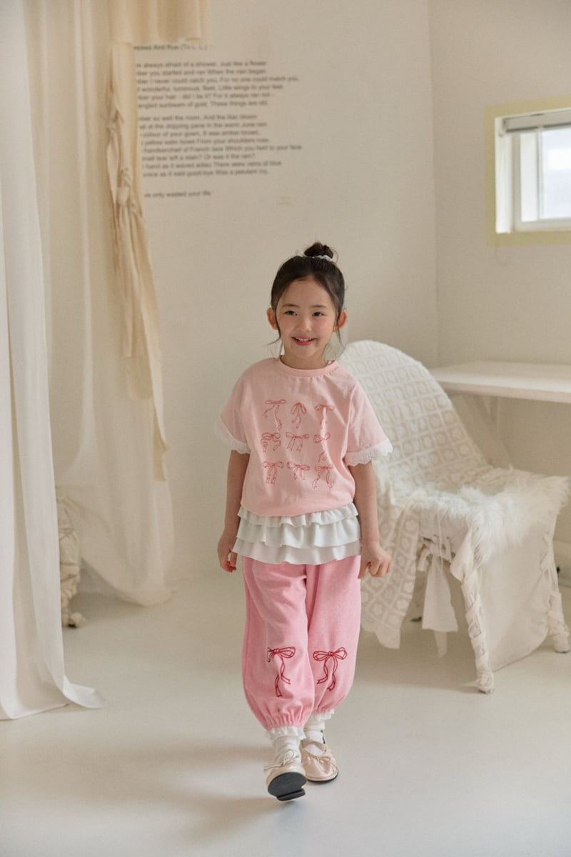 Berry Berry - Korean Children Fashion - #magicofchildhood - Terry Ribbon Jogger Pants - 8