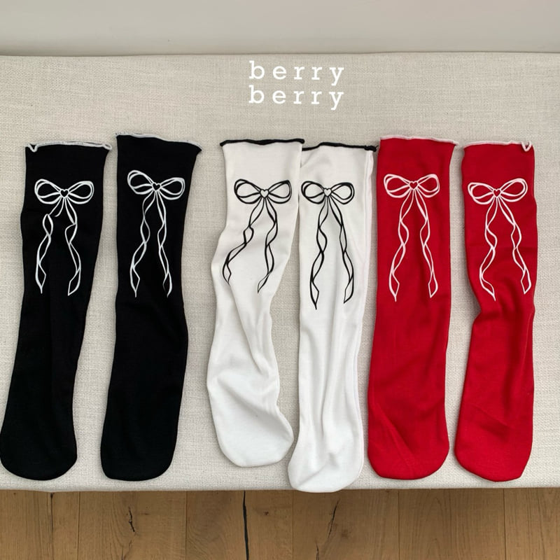 Berry Berry - Korean Children Fashion - #minifashionista - Ribbon Knee Socks - 3