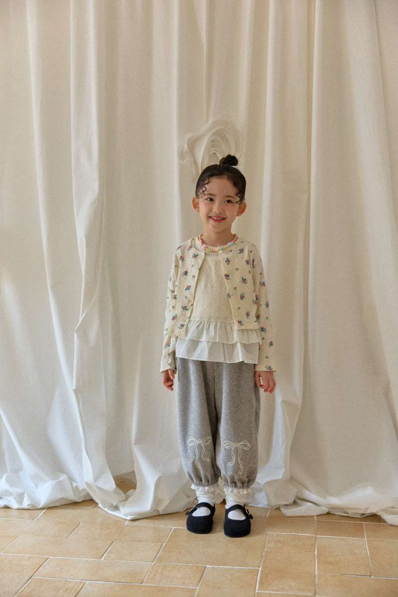 Berry Berry - Korean Children Fashion - #minifashionista - Flower Cardigan Set - 10