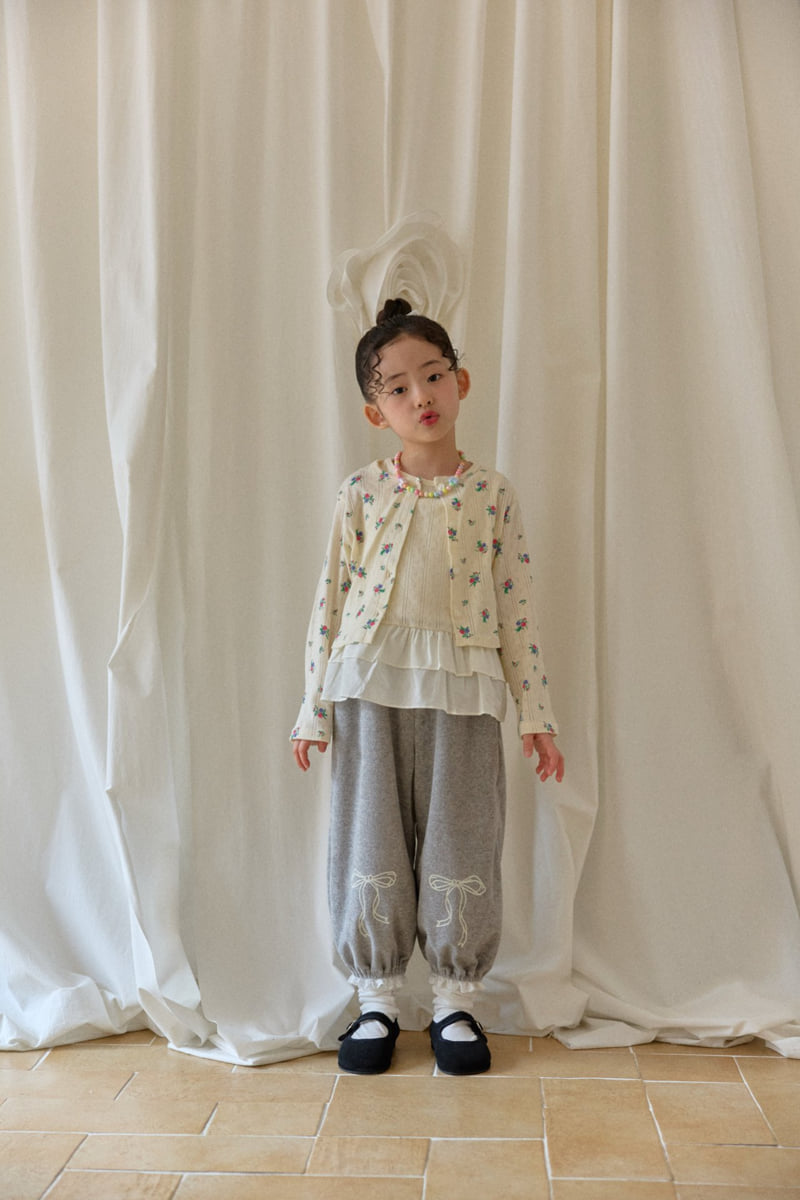 Berry Berry - Korean Children Fashion - #todddlerfashion - Flower Cardigan Set - 12