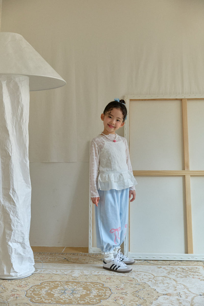 Berry Berry - Korean Children Fashion - #todddlerfashion - Lace Frill Tee - 4