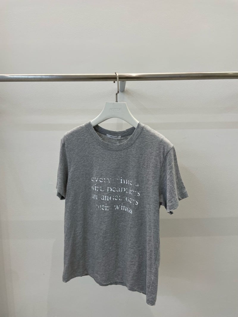 Better - Korean Women Fashion - #vintageinspired - Slub Print Tee - 11