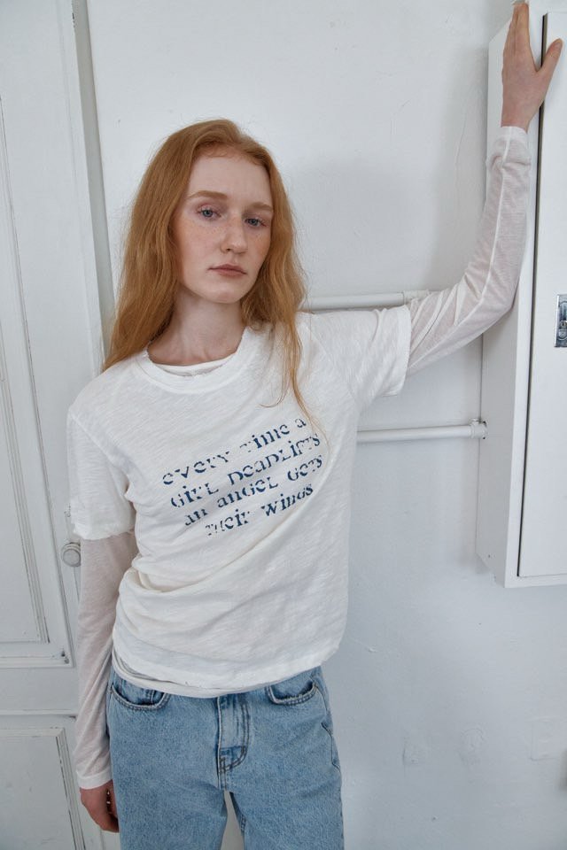Better - Korean Women Fashion - #womensfashion - Slub Print Tee - 2