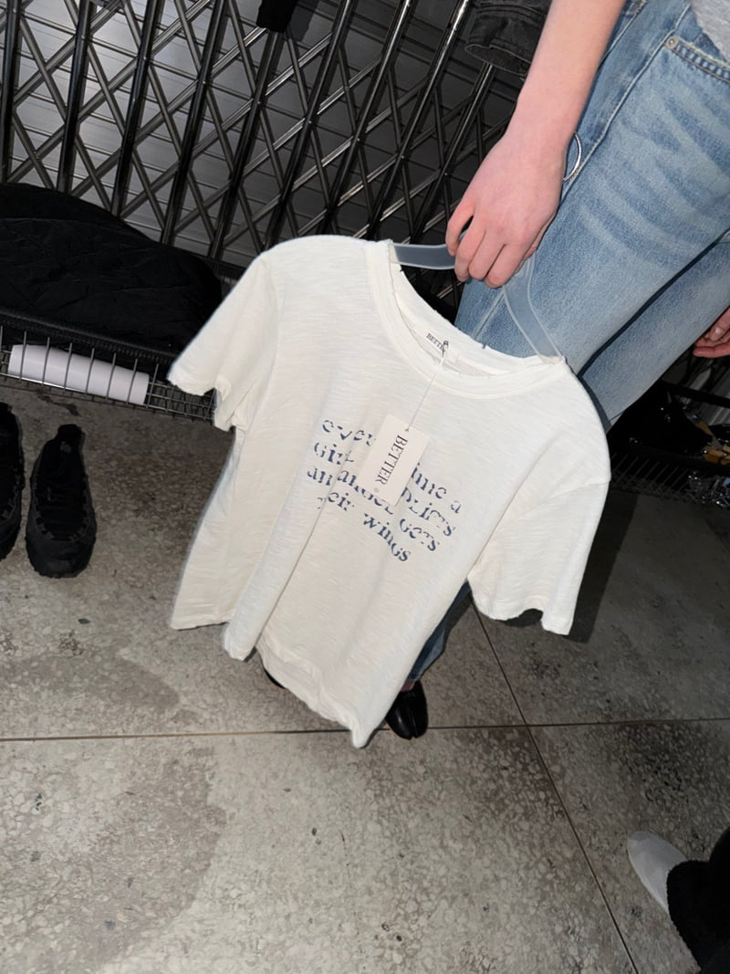 Better - Korean Women Fashion - #womensfashion - Slub Print Tee - 6