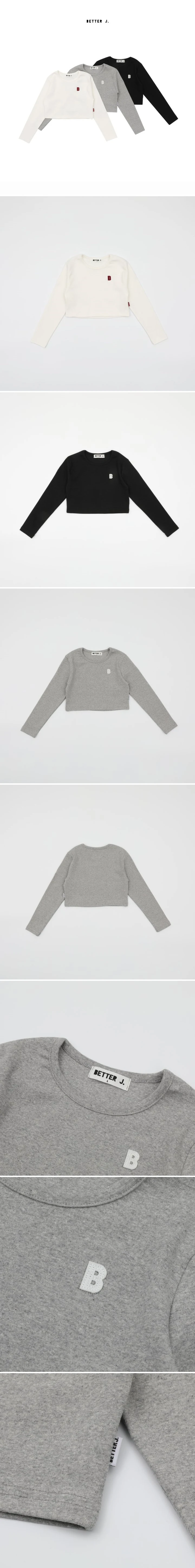 Better j - Korean Children Fashion - #kidzfashiontrend - Edge Crop Tee - 2
