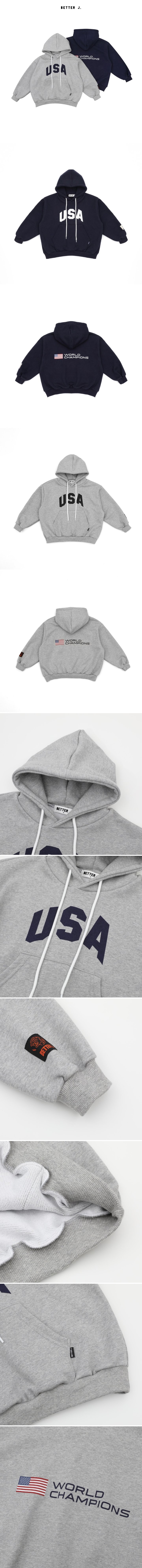 Better j - Korean Children Fashion - #minifashionista - USA Hooded Sweatshirt - 2