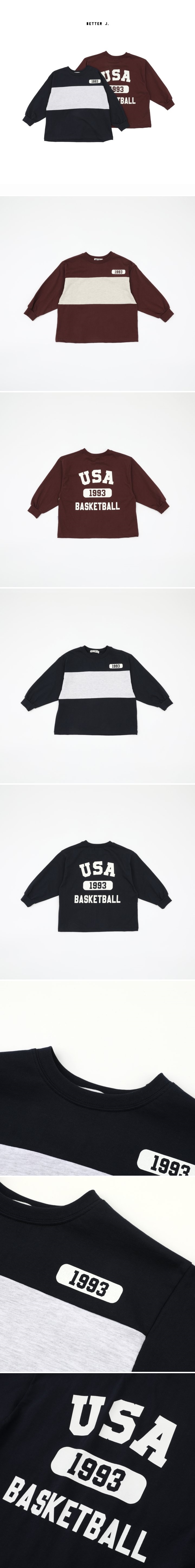 Better j - Korean Women Fashion - #momslook - Block Tee (Junior-Adult) - 2